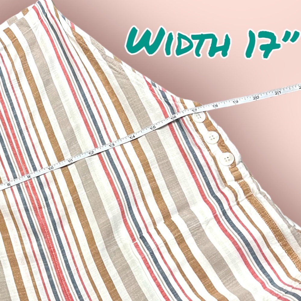 🎉HP!🎉Volcom striped romper in cream, grey-teal, peach/pink and tan. Size XS 🌺 - Picture 6 of 13